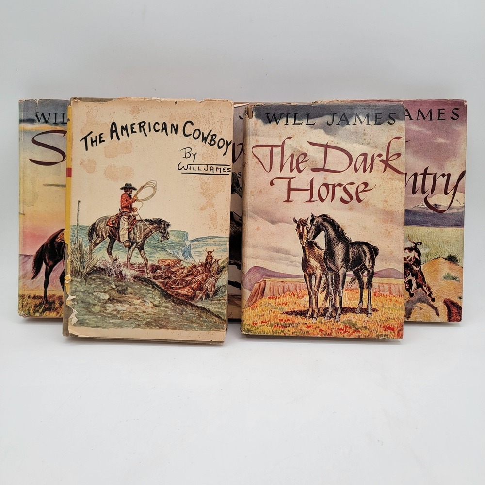 Will James 5 Book Lot The American Coyboy Sun Up Cowboys Cow Cntry Hardcver Fair